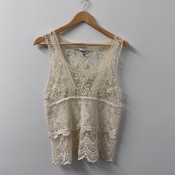 Dynamite Crochet Lace Tank *Free with Purchase* - Picture 1 of 7